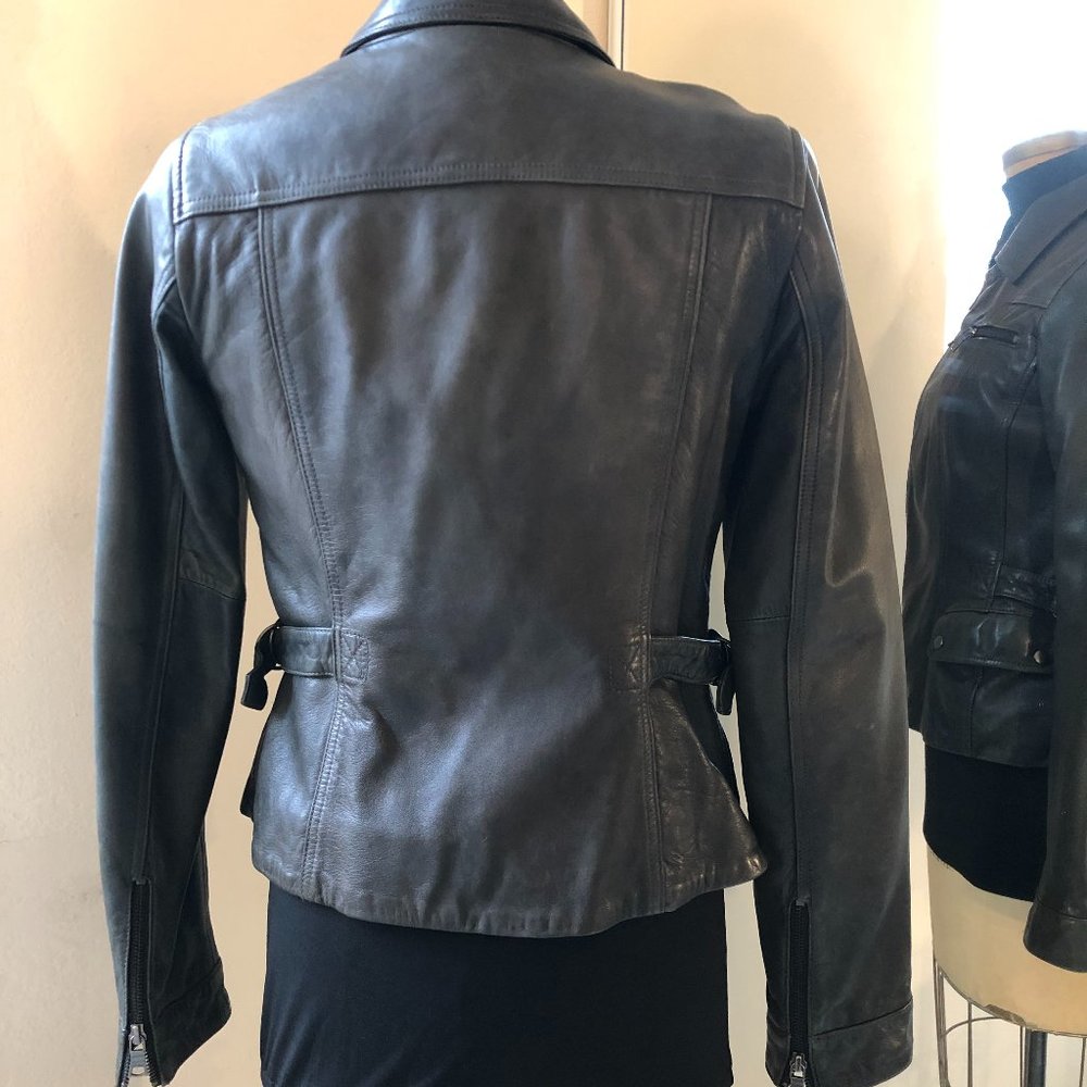 Banana Republic Black Leather Moto Jacket - Picture 8 of 16